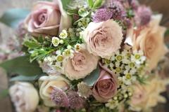 Soft baby & blush pink roses bridal bouquet
