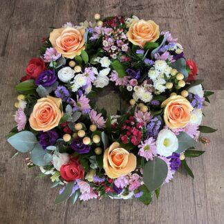Funeral Flower Wreath - Choice of colour