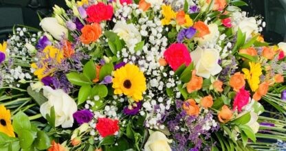 Funeral Mixed Flowers Coffin Spray- Choice of Colour - Image 2