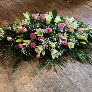 Funeral Rose & Lily Coffin Spray
