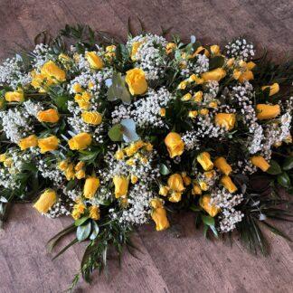 Rose and Spray Rose Funeral Coffin Spray